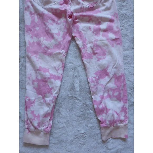 NWT Sundry Womens Tie Dye Jogger Pant Small Size 1 Pink Pockets High Rise $189 - Picture 8 of 10
